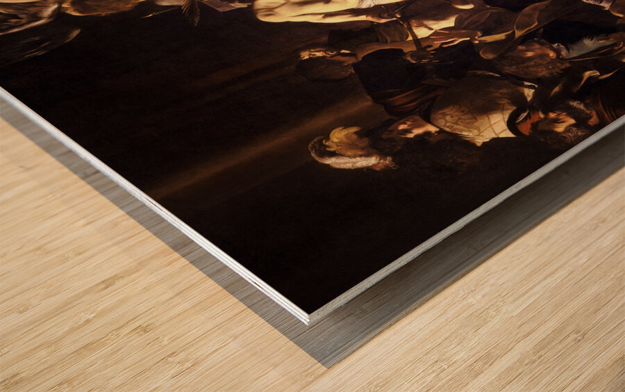 The Martyrdom of Saint Matthew [circa 1599–1600] by Caravaggio [1571–1610] Wood print