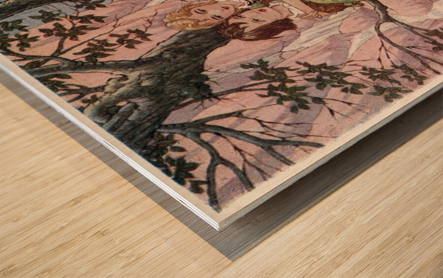 Curdie had again and again to carry her [1949] by Charles Folkard [1878–1963] Wood print