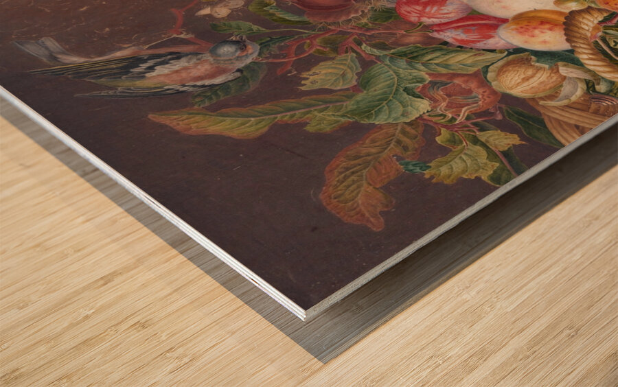 Fruit Still Life [1677–1726] by Herman Henstenburgh [1667–1726] Wood print