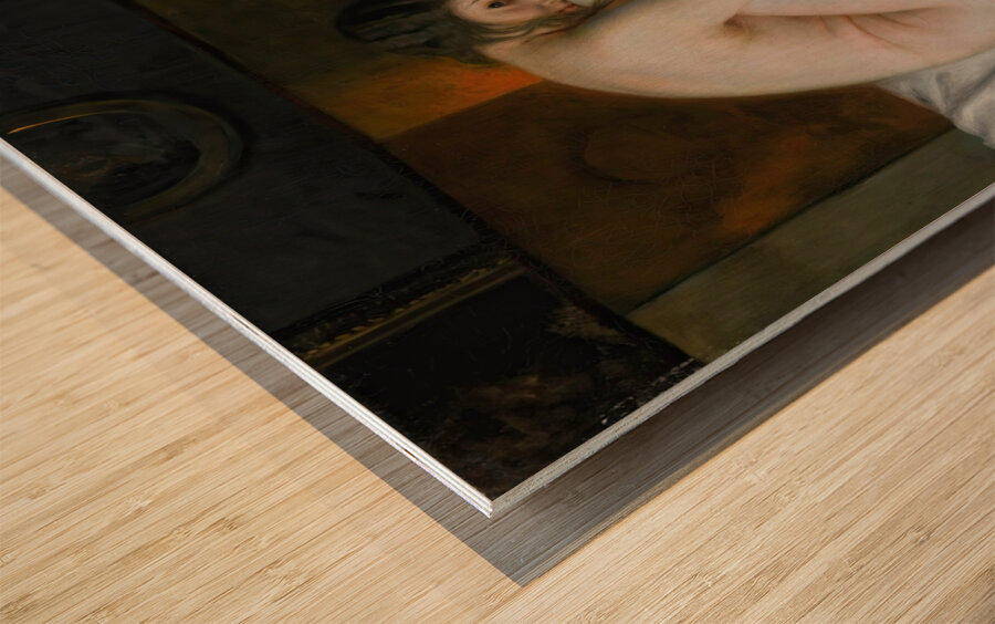 Before The Fire [1912] by Julius Leblanc Stewart [1855–1919] Wood print