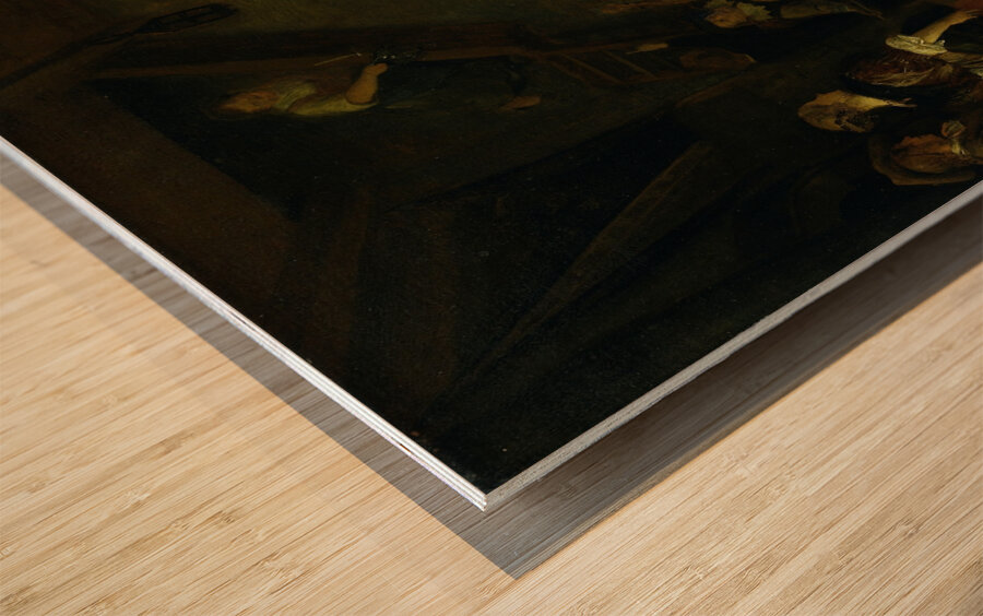 Peasant wedding [1672] by Jan Steen [1626–1679] Wood print