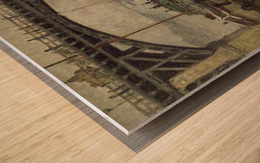 The Coalmen [circa 1875] by Claude Monet [1840–1926] Wood print