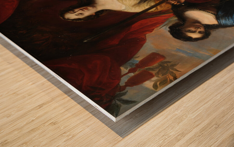 Justice [or Prudence. Justice. And Peace] [1662] by Jürgen Ovens [1623–1678] Wood print