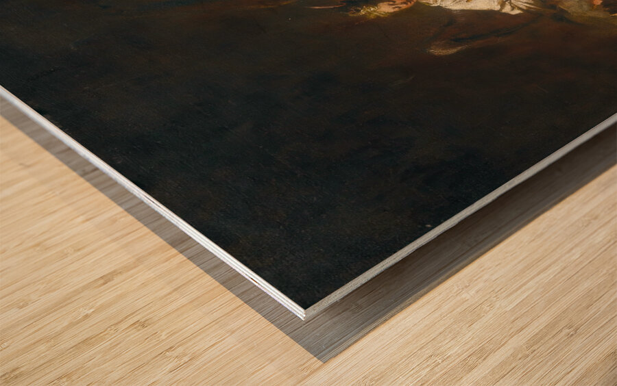 The victory of virtue over vice by Francesco Conti [1681–1760] Wood print