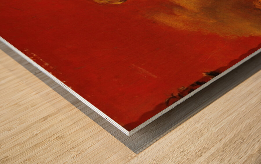 Deux Génies avec un casque [1740–1750] by French School [16th–20th Century] Wood print