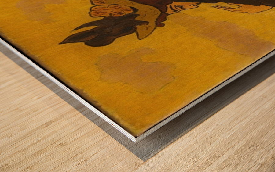 Woman Standing Beside a Balustrade with a Poodle [ca. 1895] by Paul Ranson [1864–1909] Wood print