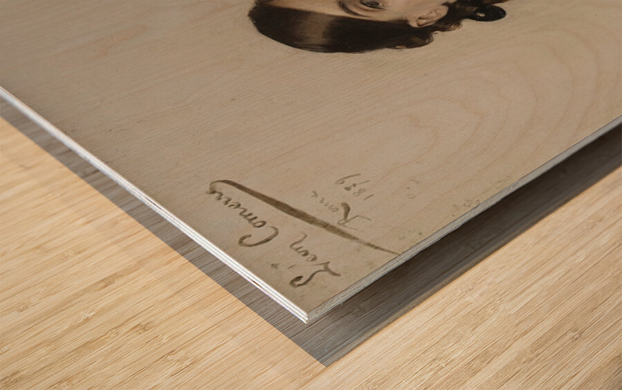 Portrait de Jacqueline Comerre–Paton en robe noire [1879] by Léon François Comerre [1850–1916] Wood print