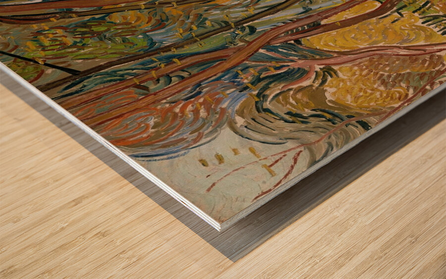 The garden of Saint Paul’s Hospital [The fall of the leaves’] by Vincent van Gogh [1853–1890] Wood print