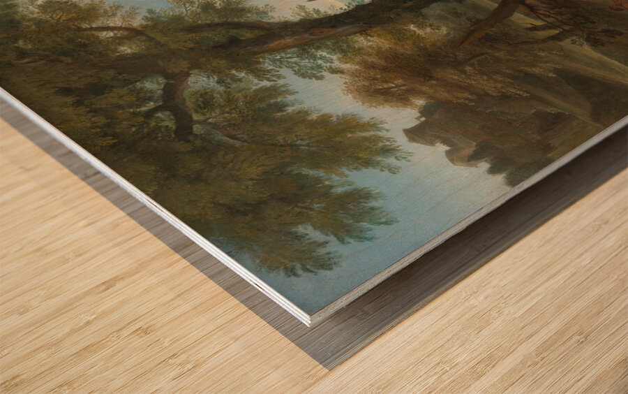 Polycrates Finding His Ring In The Fish [17th Century] by Roman School [16th–20th Century] Wood print