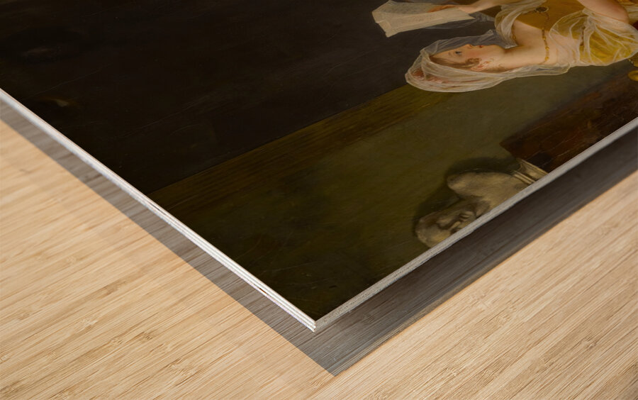 La correspondance familiale by Marguerite Gérard [1761–1837] Wood print