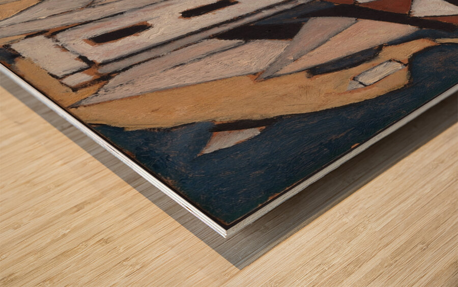 Movement No. 5. Provincetown Houses [1916] by Marsden Hartley [1877–1943] Wood print