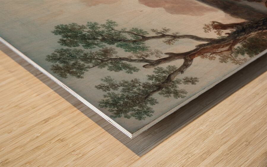 View in Suffolk [c. 1755] by Thomas Gainsborough [1727–1788] Wood print