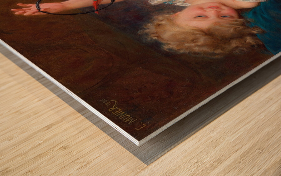 Playtime [1886] by Émile Munier [1840–1895] Wood print