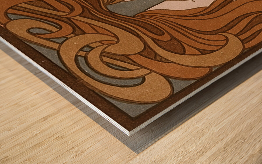 The kiss [circa 1898] by Peter Behrens [1868–1940] Wood print