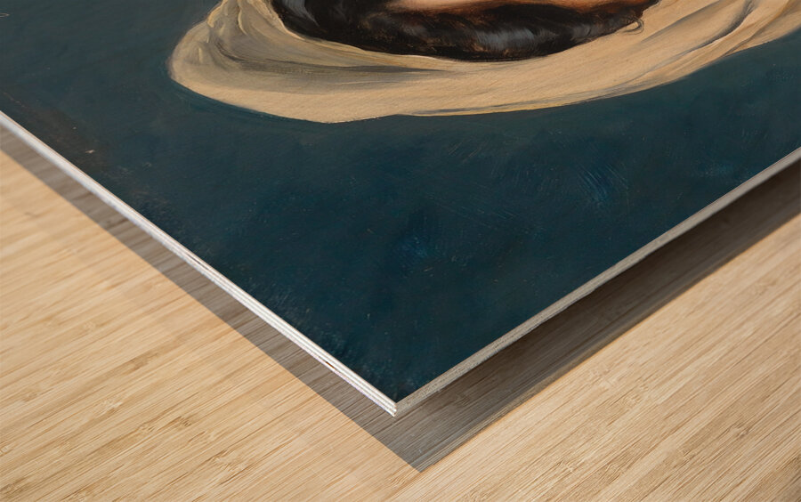 Portrait of a young lady with a veil by Eugen von Blaas [1843–1931] Wood print