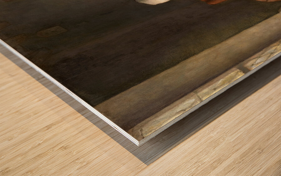 The Knitting Lesson [c. 1860] by Jean–François Millet [1814–1875] Wood print