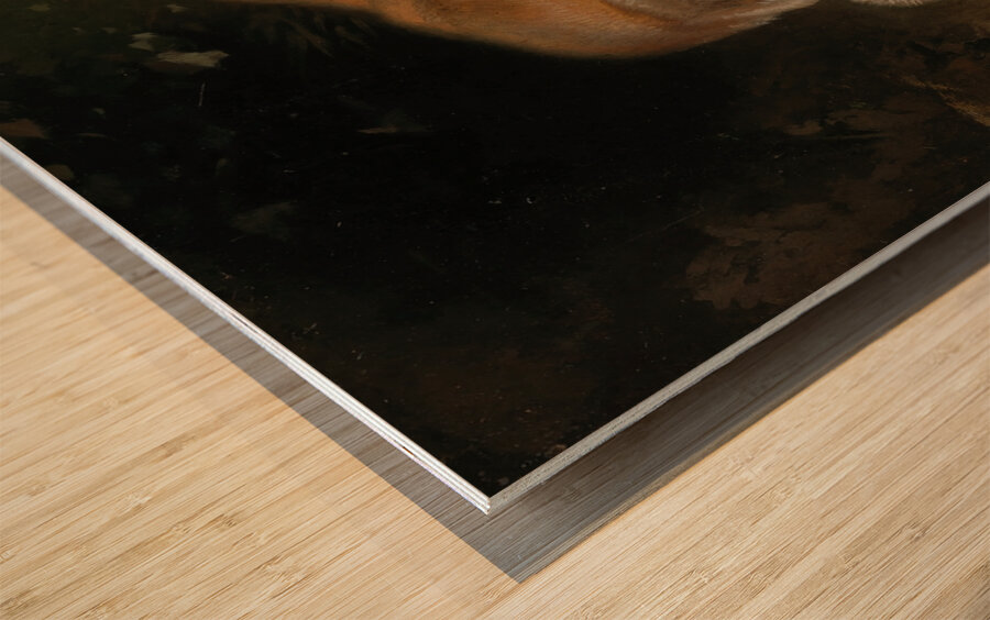 After the meal [1846–1879] by Bernard te Gempt [1826–1879] Wood print