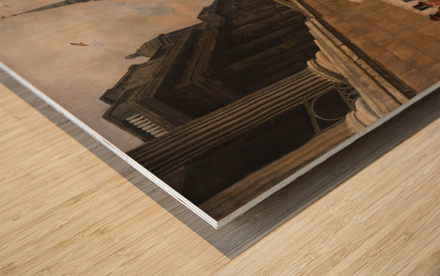 La National Gallery et l’église Saint Martin [Londres] [1878] by Giuseppe De Nittis [1846–1884] Wood print