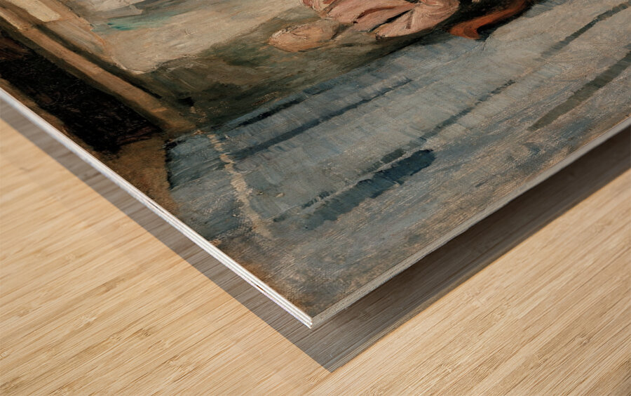 Farm Interior. Knabberud in Bærum [1886] by Harriet Backer [1845–1932] Wood print