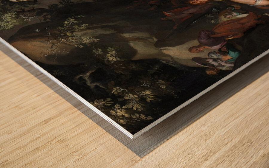 Moses Striking the Rock [1596] by Abraham Bloemaert [1564–1651] Wood print