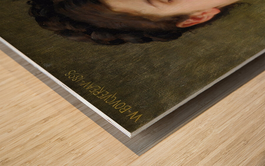 Portrait De Jeune Fille [1898] by William Bouguereau [1825–1905] Wood print