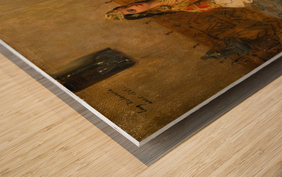 Juive de Tanger en costume d’appart by Eugène Delacroix [1798–1863] Wood print