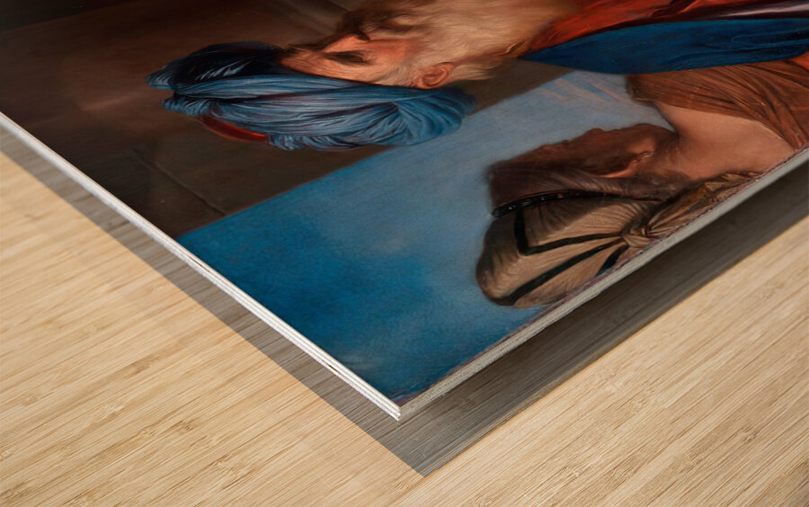 Abraham Casting out Hagar and Ishmael [1657] by Guercino [1591–1666] Wood print