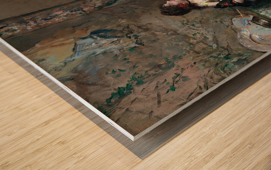 Woman With A Parrot [c. 1872] by Raimundo de Madrazo y Garreta [1841–1920] Wood print