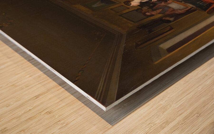 The Major Makes a Proposal [Inspecting a Bride in a Merchant’s House] by Pavel Fedotov [1815–1852] Wood print