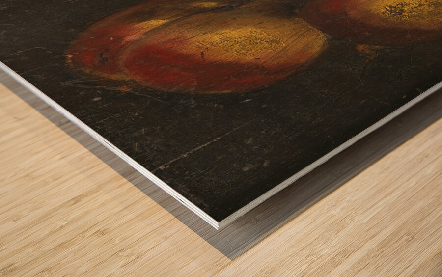 Nature Morte Aux Trois Peches Et A La Poire [1871] by Gustave Courbet [1819–1877] Wood print