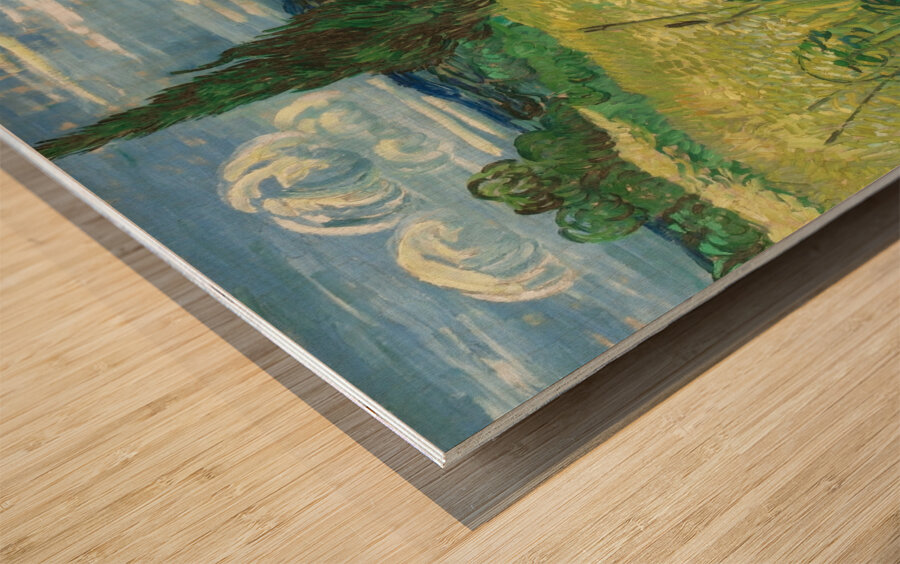 Green Field [1889] by Vincent van Gogh [1853–1890] Wood print