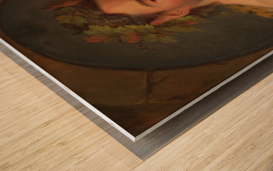 Bacchus by Charles–André van Loo [1705–1765] Wood print