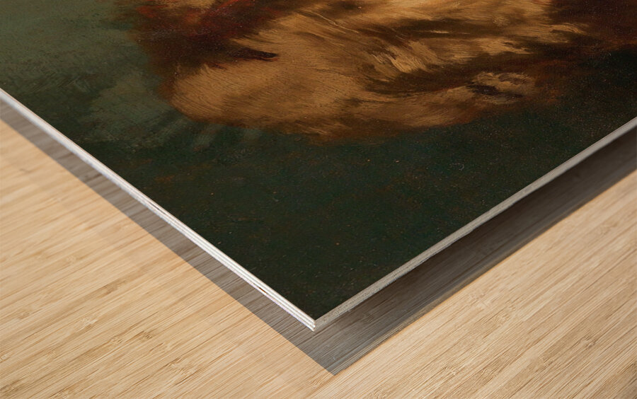 Bildnis einer Dame mit schwarzem Halsband [1877] by Conrad Kiesel [1846–1921] Wood print