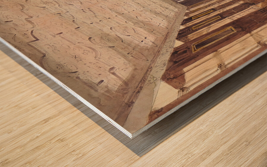 The Gallery. Aston Hall [1824–82] by Allen Edward Everitt [1824–1882] Wood print