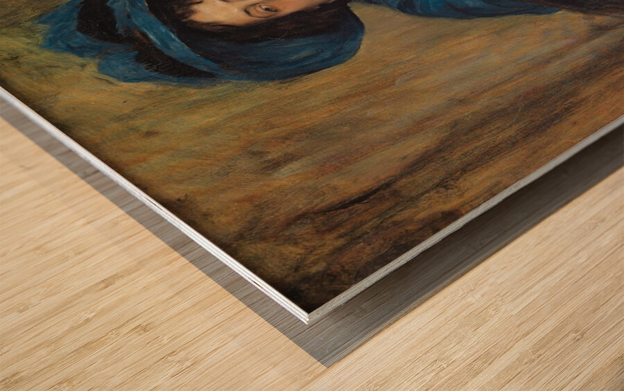 Portrait of a Lady in Blue [1897–1905] by Raimundo de Madrazo y Garreta [1841–1920] Wood print