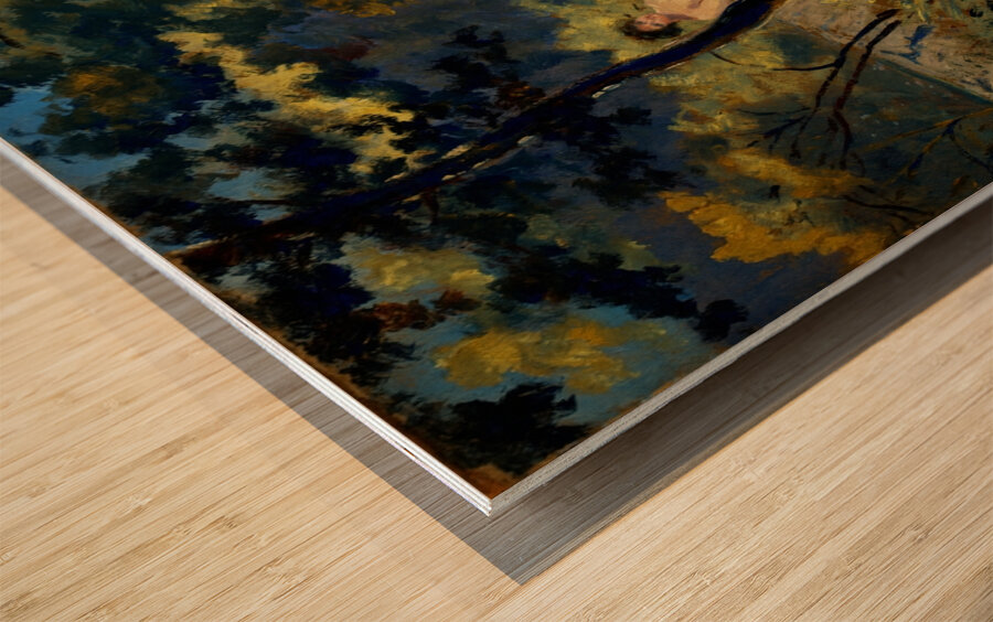 Standing and Reclining Nymphs [1908] by Louis Michel Eilshemius [1864–1941] Wood print