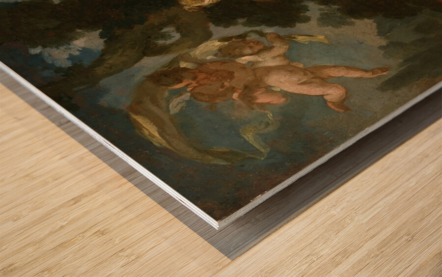 Rinaldo and Armida [1720–1750] by Michele Rocca [1666–ca. 1751] Wood print