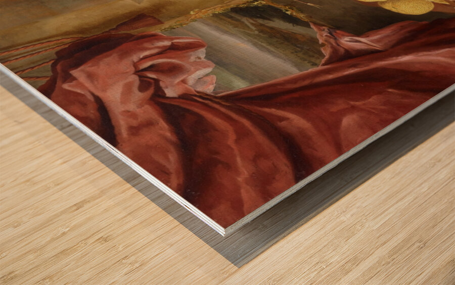 Still Life With Imaginary View [circa 1645] by Laurens Craen [ca. 1620–1670] Wood print