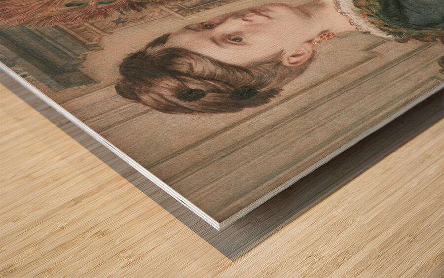 The Peacock Fan by Edward John Poynter [1836–1919] Wood print