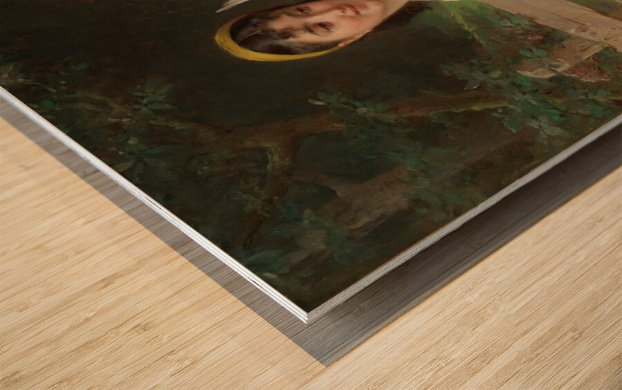 Feeding The Doves [1890] by Émile Munier [1840–1895] Wood print