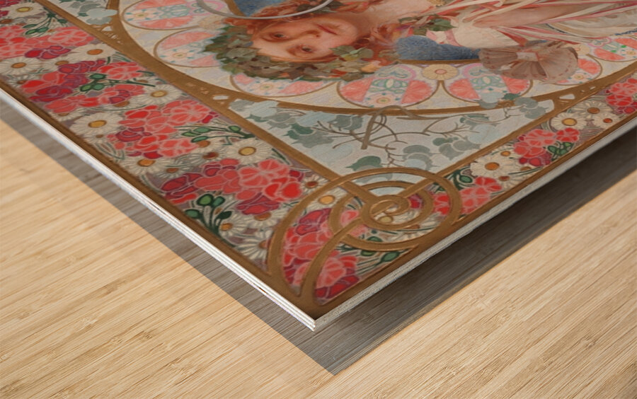 Portrait Of Josephine Crane–Bradley As Slavia [1908] by Alphonse Mucha [1860–1939] Wood print