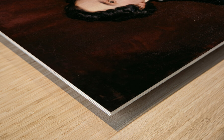 Portrait d’Edouard Caillard [1847] by Victor–Louis Mottez [1809–1897] Wood print