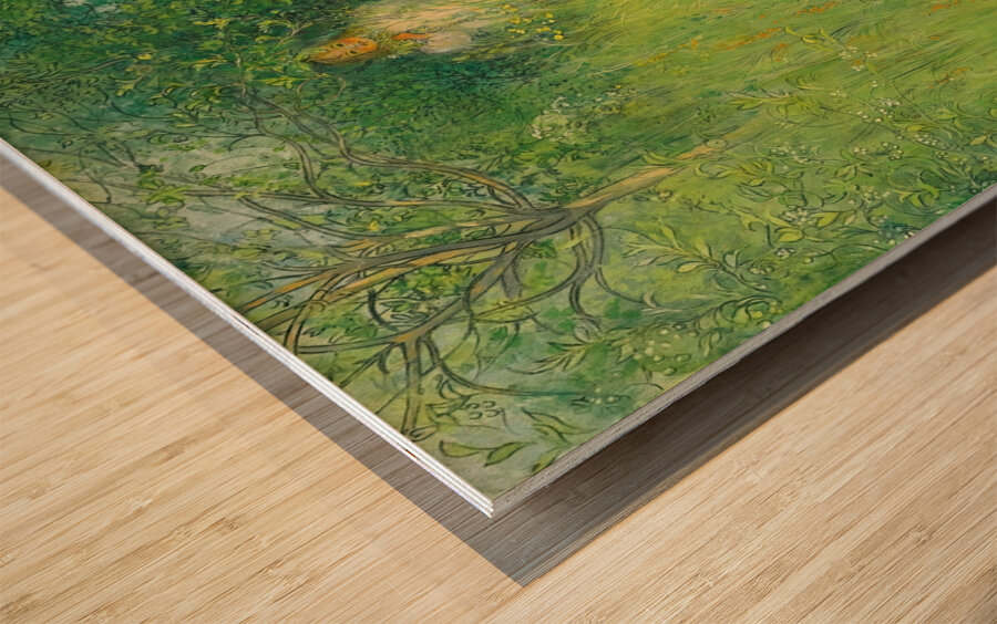 A Fairy [Kersti In The Meadow] [1899] by Carl Larsson [1853–1919] Wood print