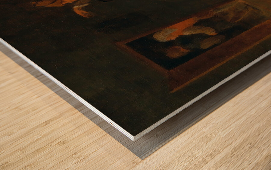 A Tavern Interior With Peasants by Pieter Harmensz. Verelst [1618–1668] Wood print