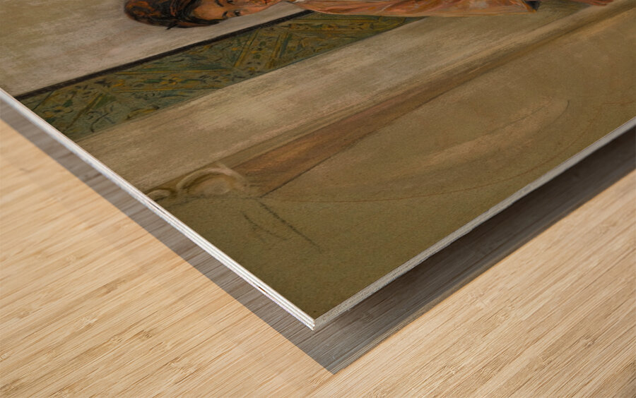 Jeune Fille À L’éventail by Frederick Arthur Bridgman [1847–1928] Wood print