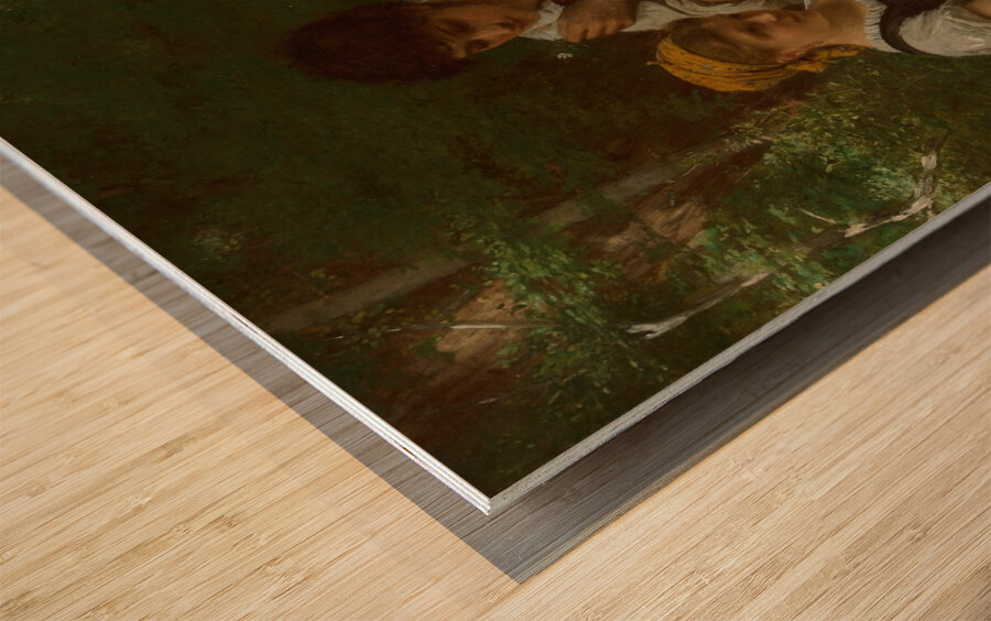 The demure maiden [1870] by François Alfred Delobbe [1835–1920] Wood print