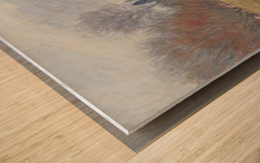 Printemps À Vétheuil [1881] by Claude Monet [1840–1926] Wood print