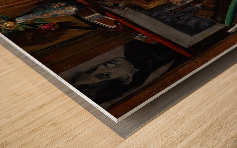 The Bachelor Boudoir [Corner of the Studio] [1883] by Charles J. Fiscus [1861–1884] Wood print