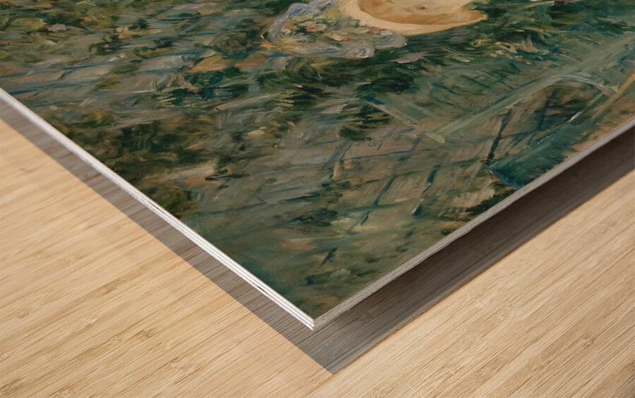 Woman in a Garden [1882–83] by Berthe Morisot [1841–1895] Wood print