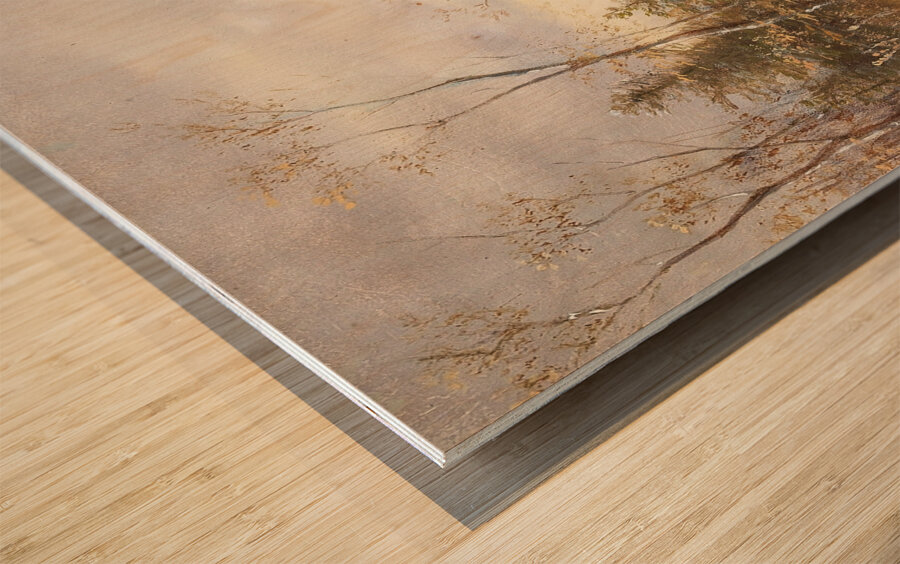 Fuchs mit Hunden [1888] by Moritz Müller II [19th century] Wood print